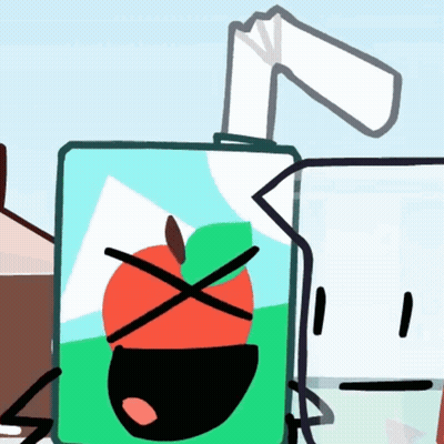 Cartoon Apple Juice Box With Straw GIF
