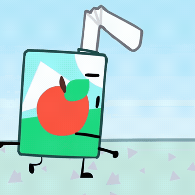 Cartoon Apple Juice Box With Straw GIF