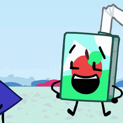 Cartoon Apple Juice Box With Straw GIF