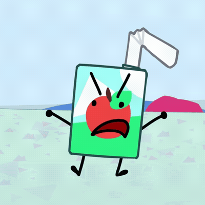 Cartoon Apple Juice With Straw GIF