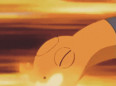 Cartoon Arm With Circle Around Eye GIF