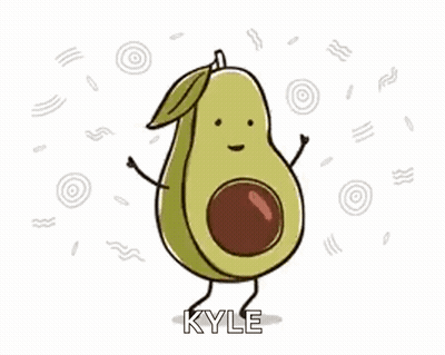 Cartoon Avocado With Arms Legs Face GIF