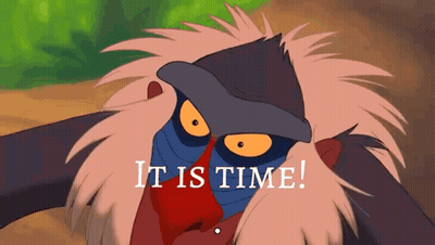 Cartoon Baboon Saying It Is Time GIF