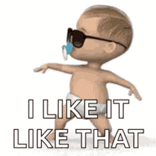 Cartoon Baby Boy Cool Dancing Like That GIF