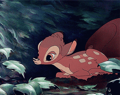 Cartoon Baby Deer Laying In Grass GIF