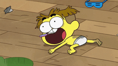 Cartoon Baby In Diaper GIF
