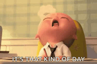 Cartoon Baby Sitting In Chair Crying GIF