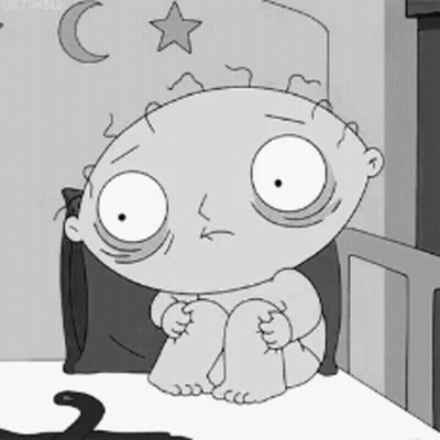 Cartoon Baby Sitting On Bed GIF
