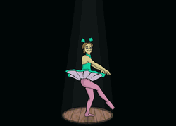 Cartoon Ballerina Pirouette Ballet GIF