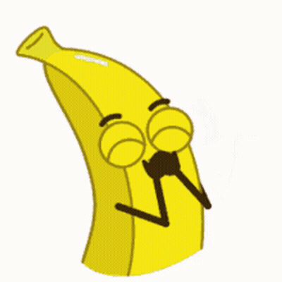 Cartoon Banana Holding Pink Heart GIF