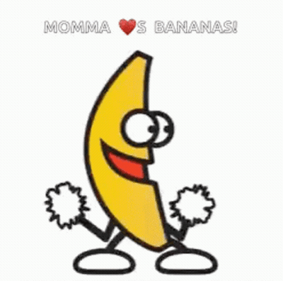 Cartoon Banana With Arms Legs And Smile GIF