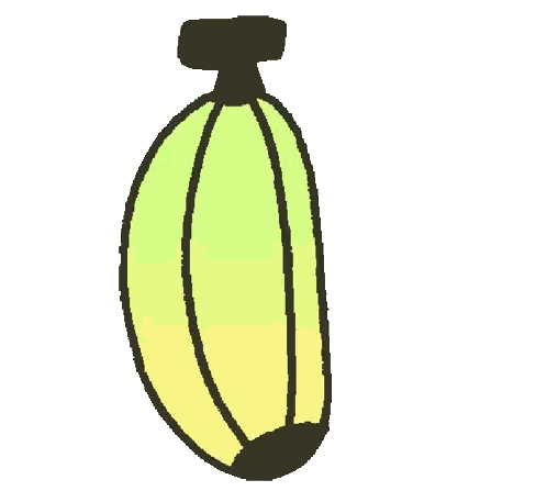 Cartoon Banana With Face Sticker
