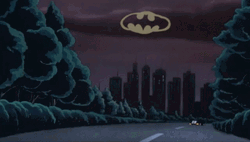 Cartoon Batman Bat Signal On GIF