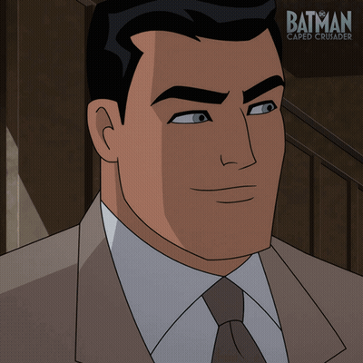Cartoon Batman Standing On Building Edge GIF