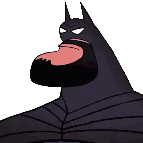 Cartoon Batman With Beard Sticker