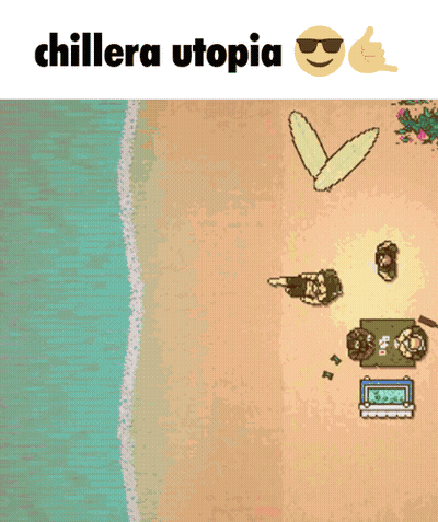 Cartoon Beach Chillera Utopia GIF