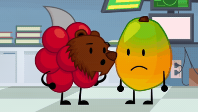 Cartoon Bear And Mango GIF