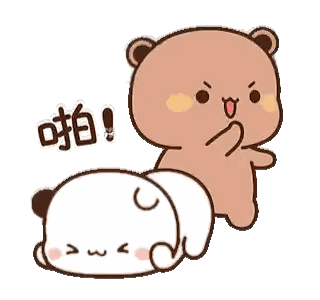 Cartoon Bear And Panda Sticker