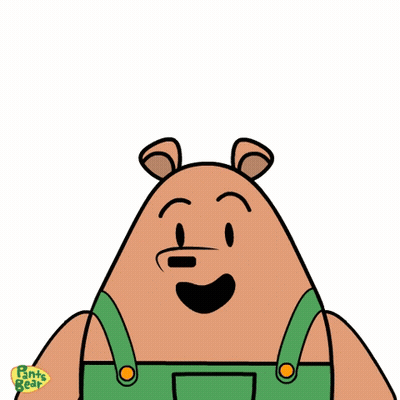 Cartoon Bear Giving Heart I Love You GIF
