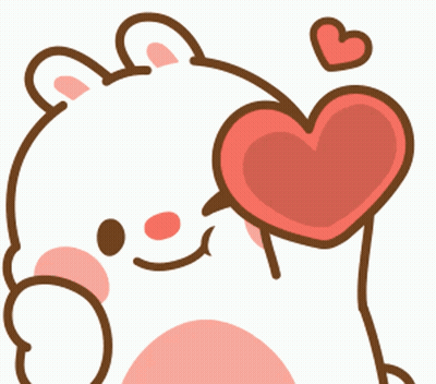 Cartoon Bear Holding Heart GIF