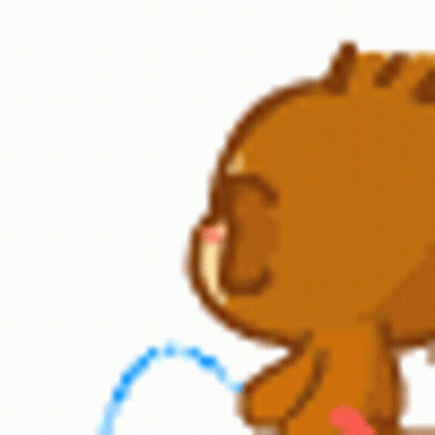 Cartoon Bear Holding Hose In Mouth GIF