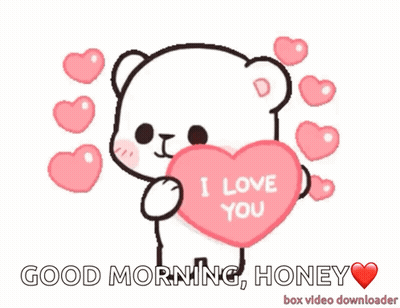 Cartoon Bear Holding I Love You Heart GIF