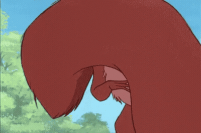 Cartoon Bear Holding Its Head Close Up GIF