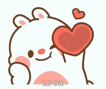 Cartoon Bear Holding Red Heart GIF