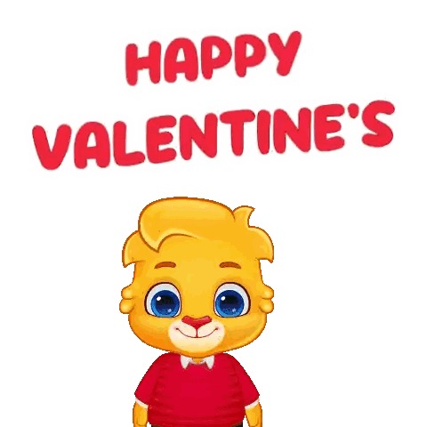 Cartoon Bear Holding Rose Happy Valentines Sticker