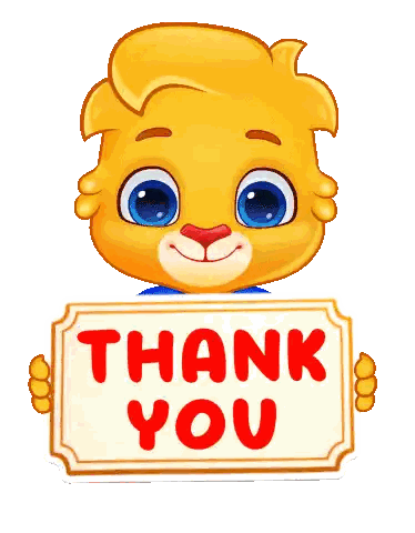 Cartoon Bear Holding Thank You Sign Sticker