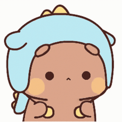 Cartoon Bear In Blue Hat With Crown GIF