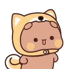 Cartoon Bear In Cat Costume Sticker