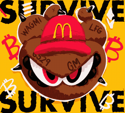 Cartoon Bear In Red McDonald's Hat GIF