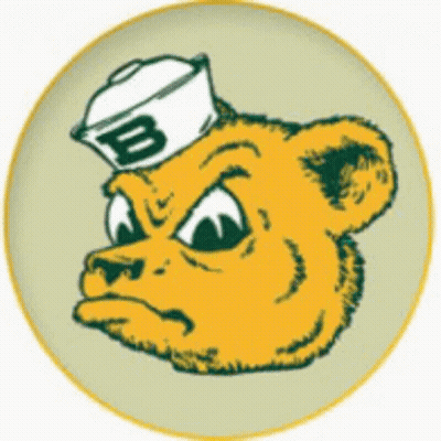 Cartoon Bear In White Hat With Letter B GIF