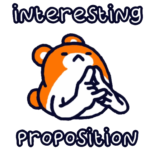 Cartoon Bear Interesting Proposition Sticker