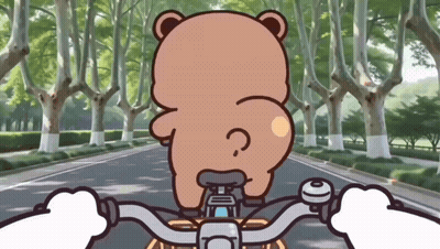 Cartoon Bear Laying On Bed Next To Panda GIF