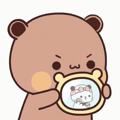 Cartoon Bear Looking Through Magnifying Glass GIF
