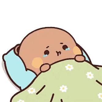 Cartoon Bear Lying In Bed Sticker