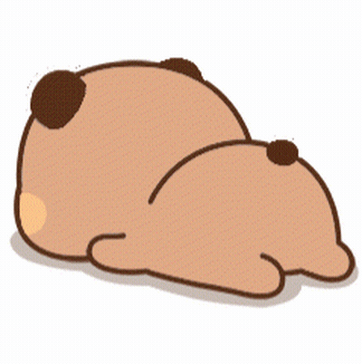 Cartoon Bear Lying On Back Eyes Closed GIF
