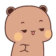 Cartoon Bear Making Funny Face Sticker