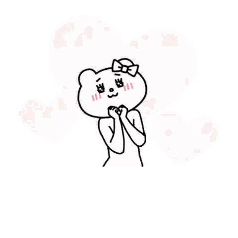 Cartoon Bear Making Heart With Hands Sticker