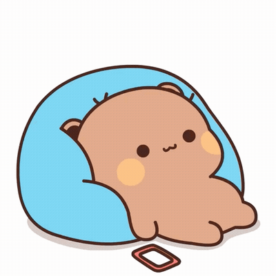 Cartoon Bear On Cloud Holding Teddy Bear I Love You GIF