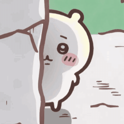 Cartoon Bear Peeking Behind Wall GIF