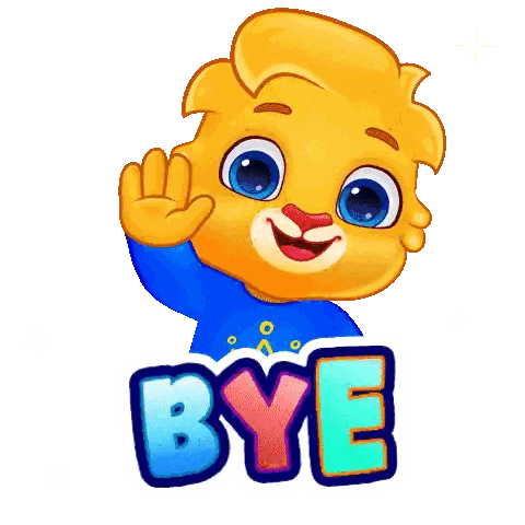 Cartoon Bear Saying Bye Sticker