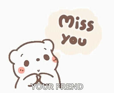 Cartoon Bear Saying Miss You GIF