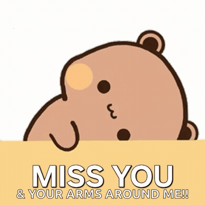Cartoon Bear Saying Miss You GIF