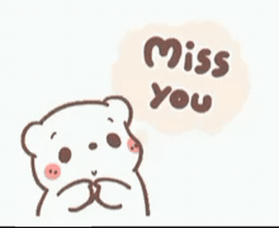 Cartoon Bear Saying Miss You GIF