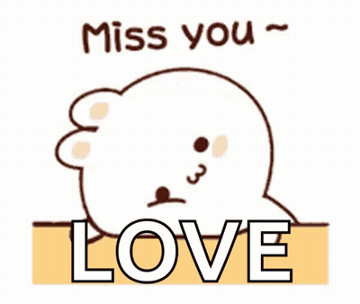 Cartoon Bear Saying Miss You Love GIF