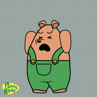 Cartoon Bear Saying No GIF