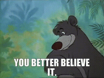 Cartoon Bear Saying You Better Believe It GIF